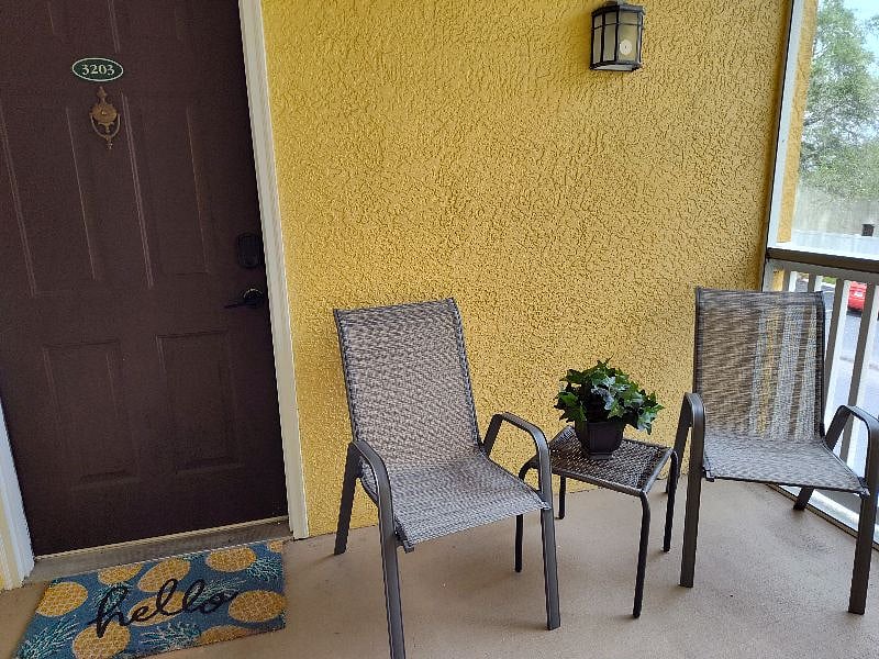 Covered and screened balcony
