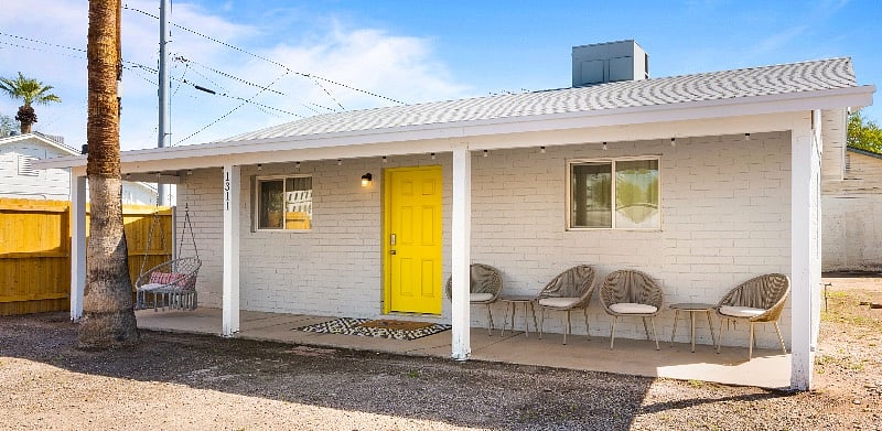 Cheery patio for special time with friends and family or quiet time relaxing alone under the Arizona sky.