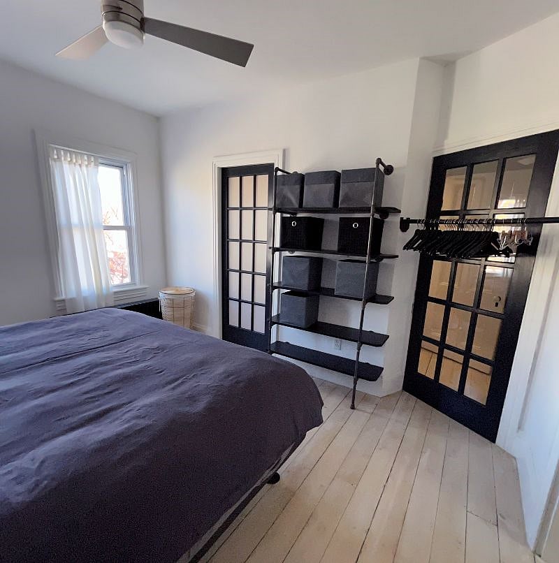 Storage bins with hanging space