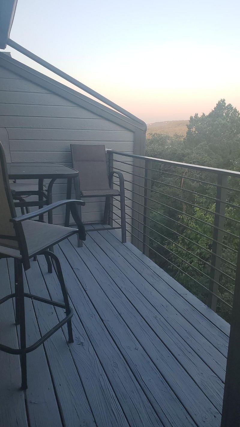 balcony off master bedroom and bath