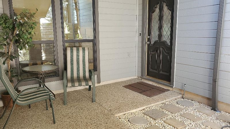 front door and courtyard