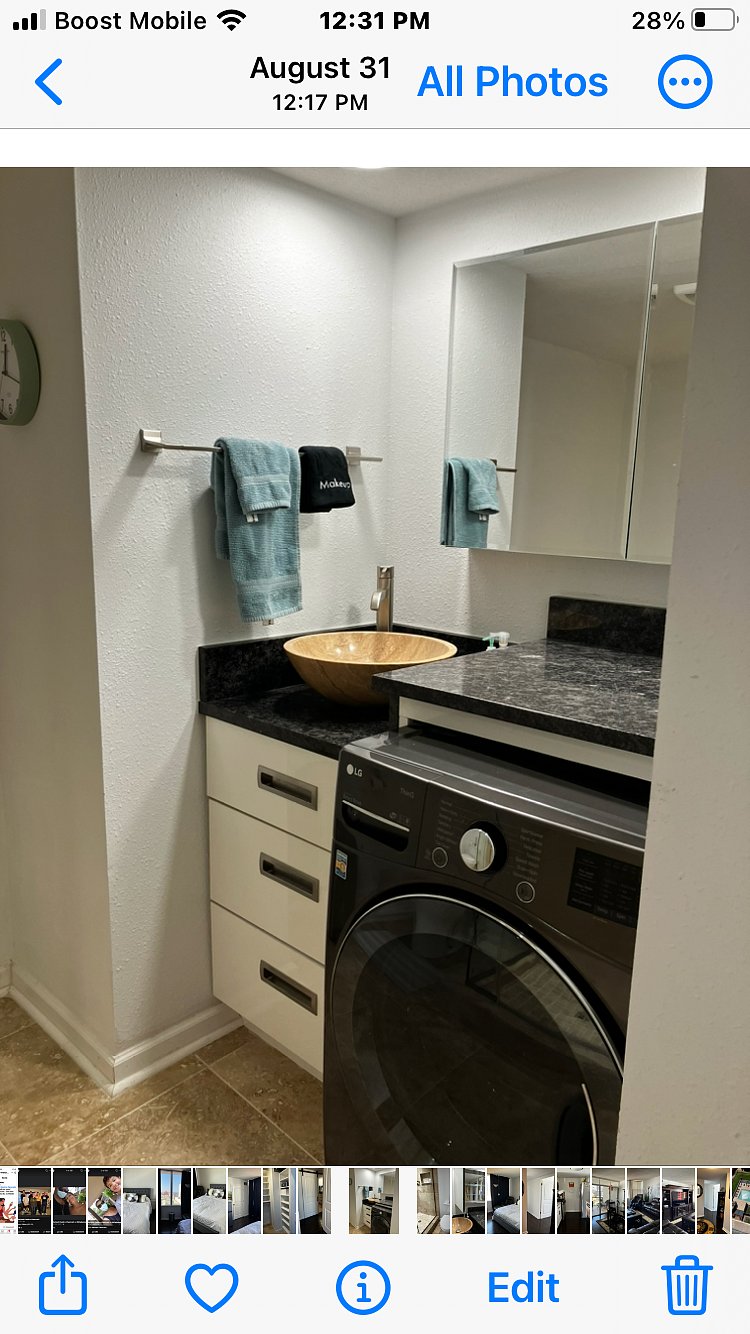 Guest BR w/LG Washer/Ventless Dryer