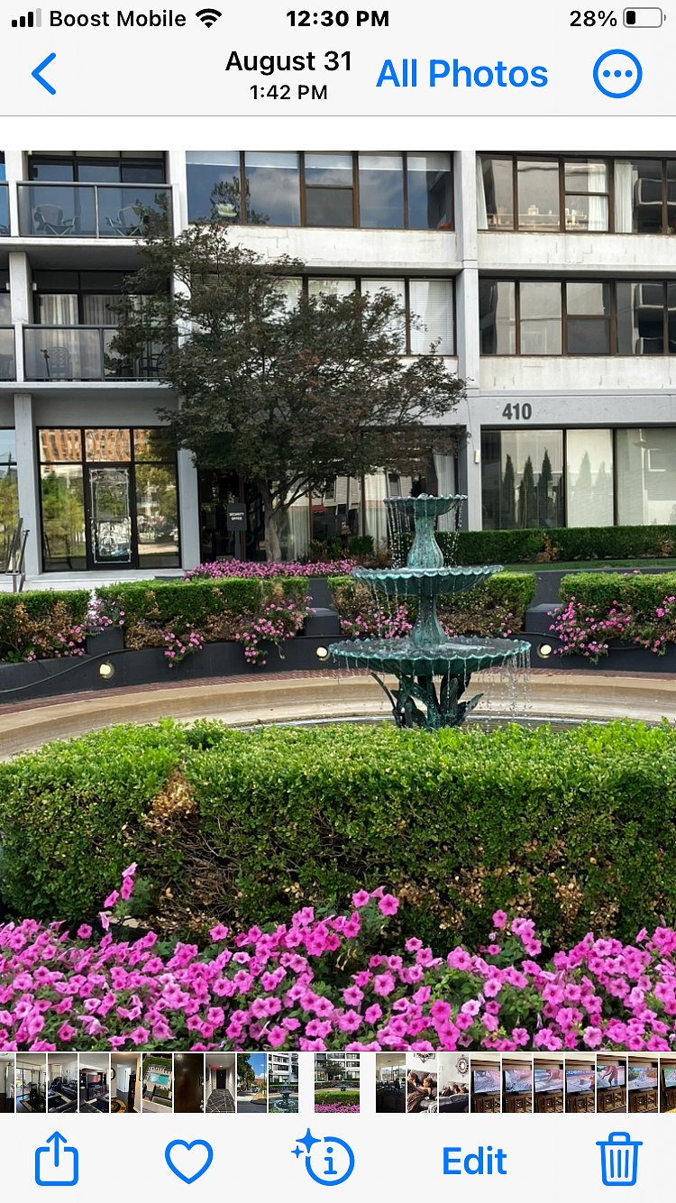 Fountain, Outside Front of Building
