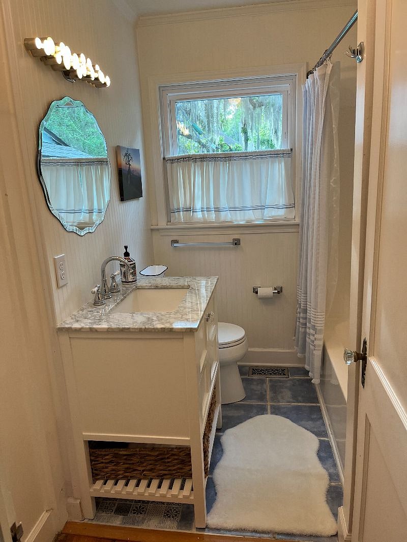 Common bathroom in hallway