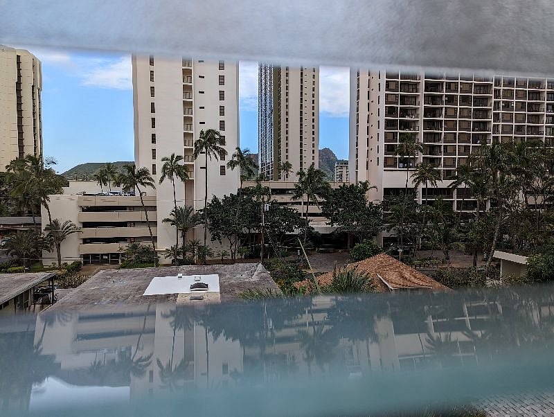 Back lanai Diamond Head view 