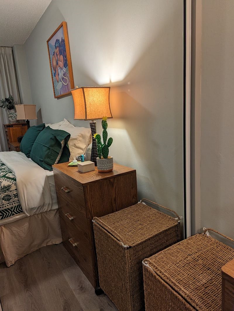 Reflection- Large mirrored closet with built in drawers & safe if needed.
