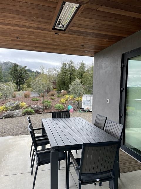 Heated patio outside of California King Bedroom