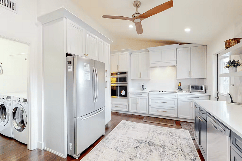 New cabinets and appliances
