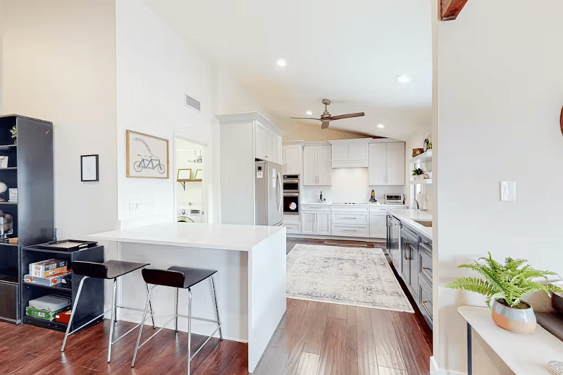 Open bright kitchen