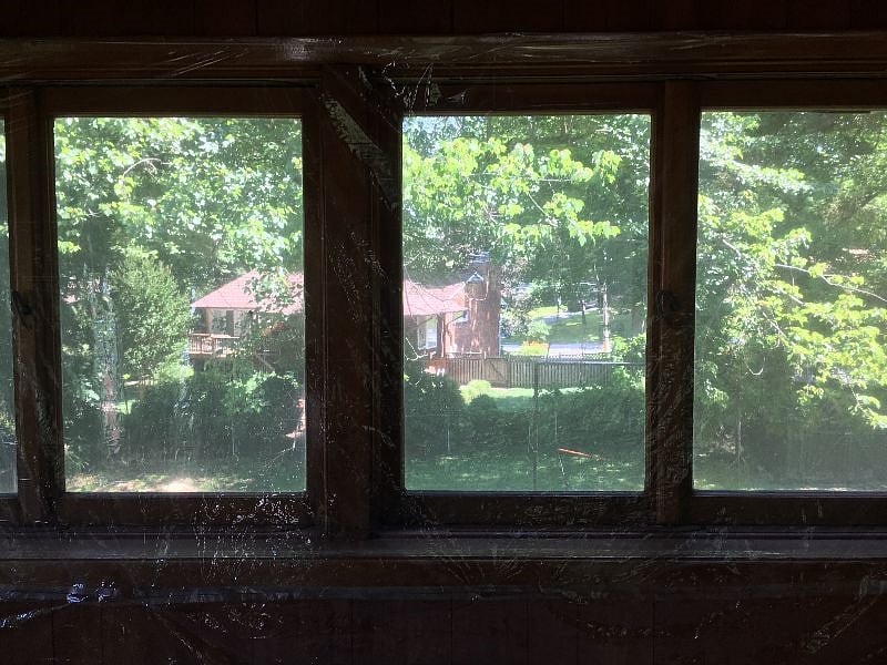 Living room back window view