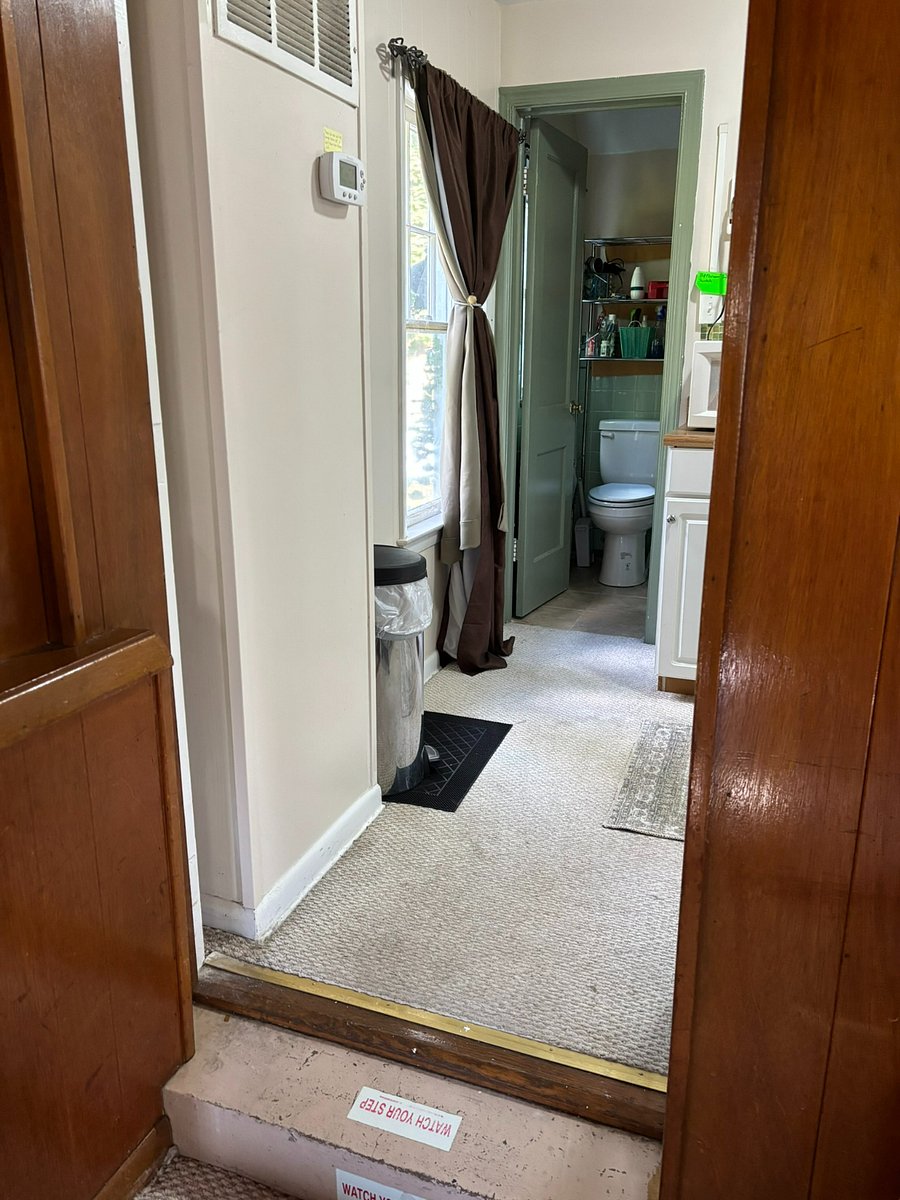 Living room, kitchen hallway
