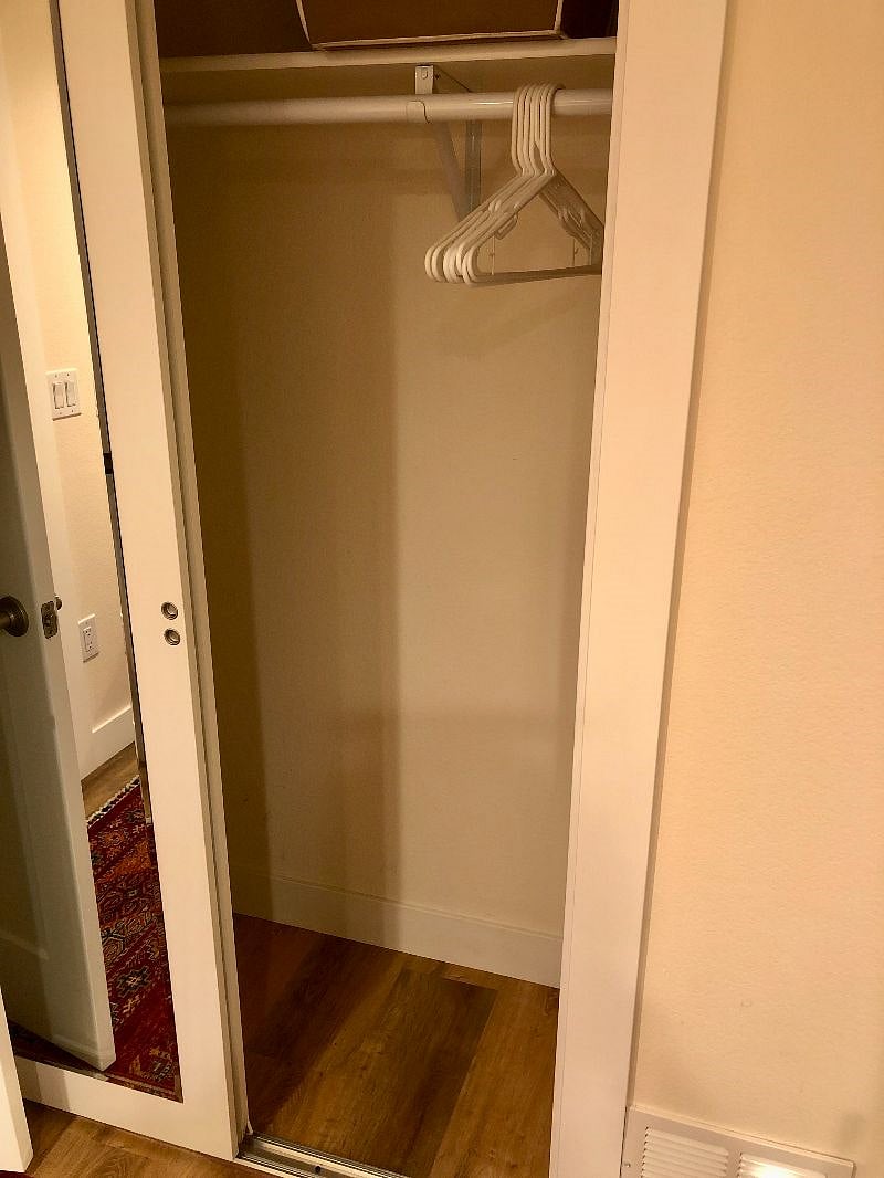 Closet in bedroom
