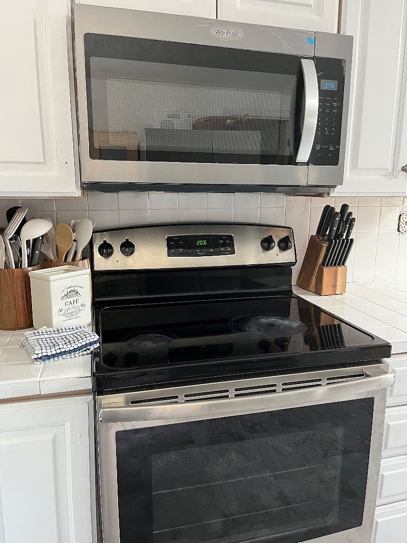 Larger galley style with newer appliances.