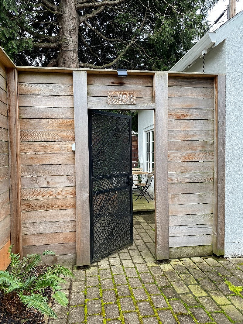 Secure, backyard entry gate