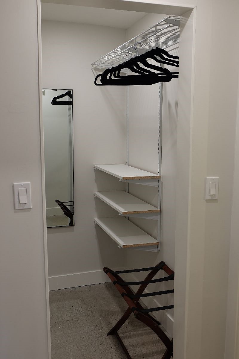 Walk-in closet.