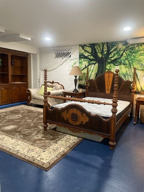 basement bathroom with it's own private bathroom