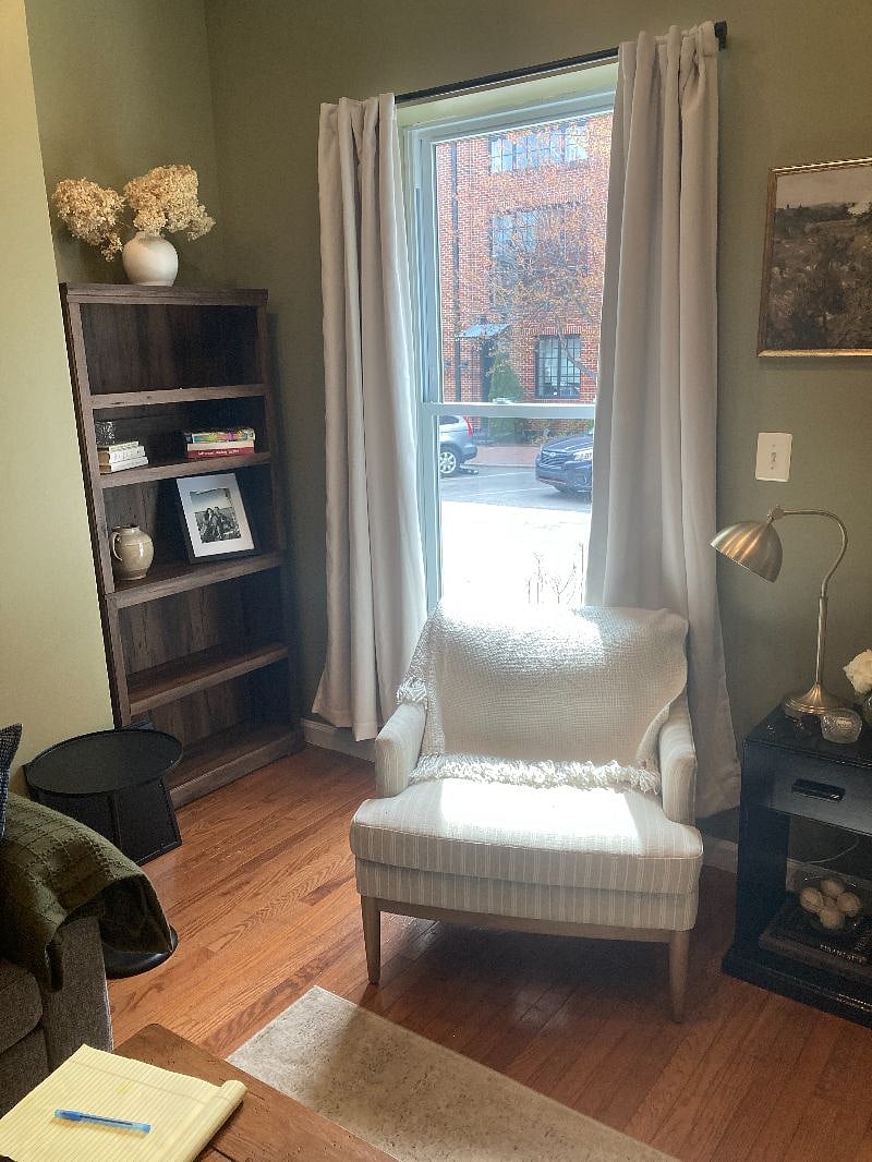 Cozy reading nook.