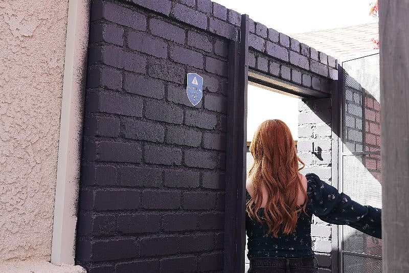 Completely private entrance with security gate and Eufy security system