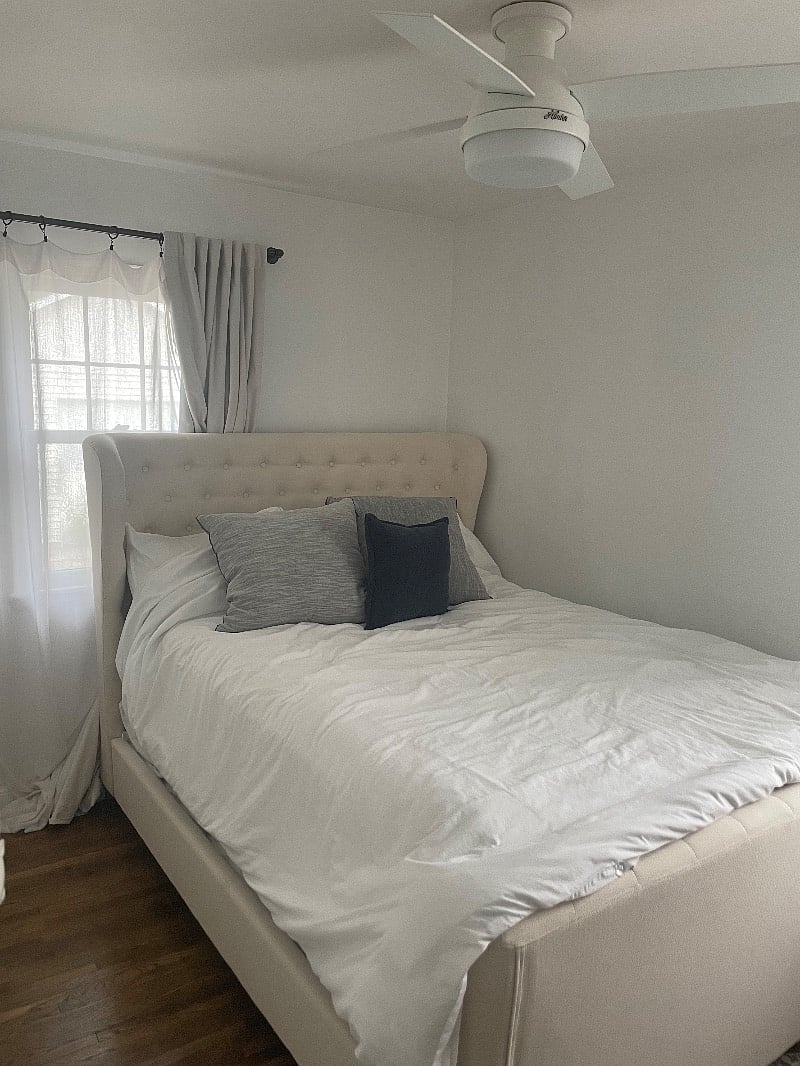Queen sized bed - main floor.