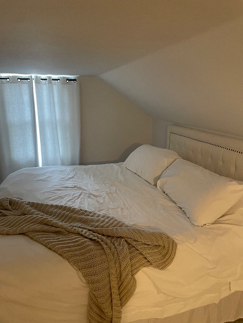 King size bed, upstairs loft.