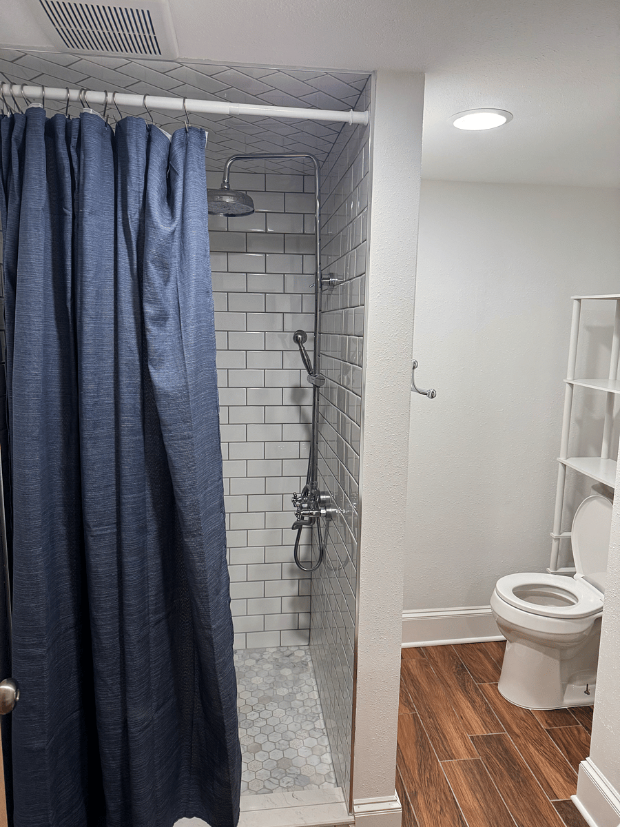 Basement bathroom.