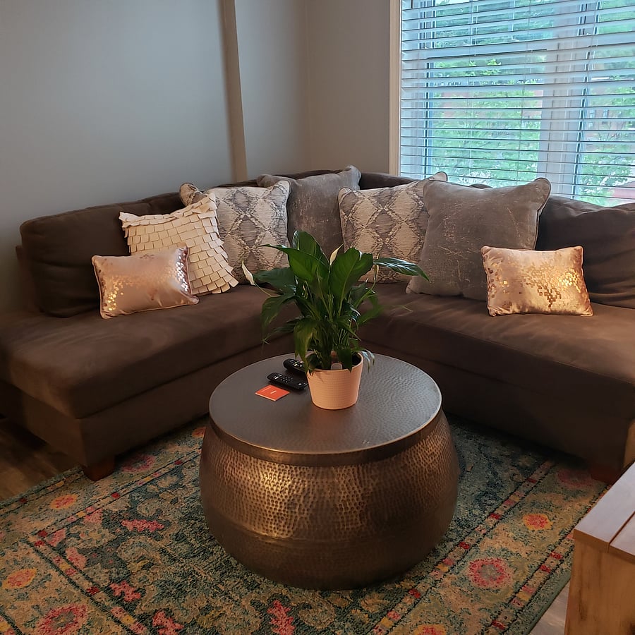 Cozy seating area to relax after a busy day