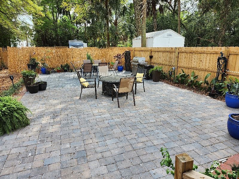 Shared space - back patio fire pit