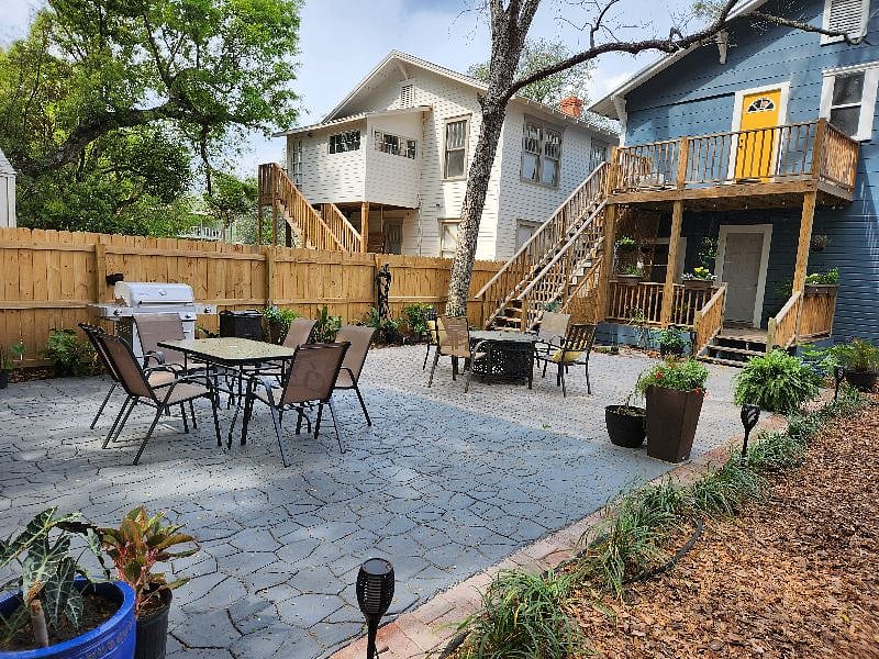 Shared back patio