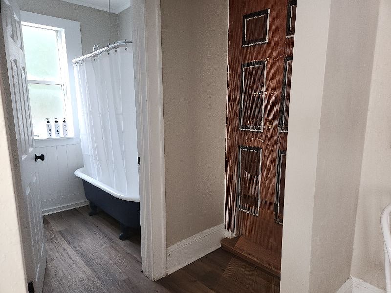 Bedroom 3 Designated bathroom with claw foot tub and shower