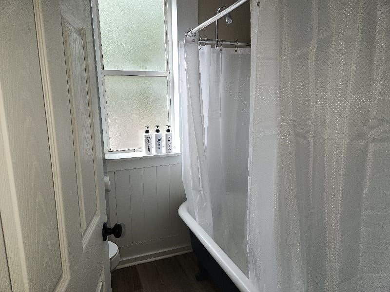 Bedroom 3 Designated bathroom with claw foot tub and shower
