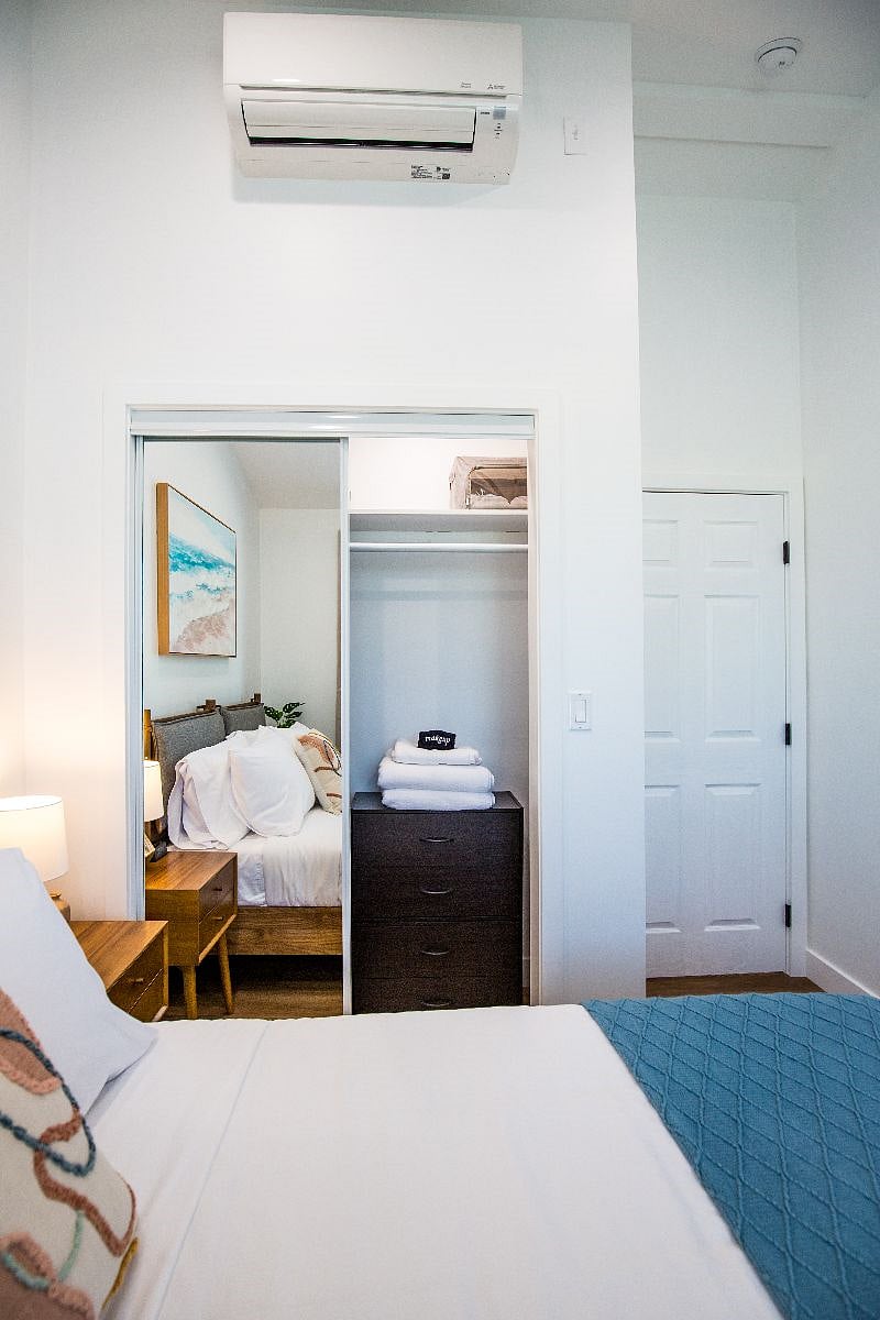 Closet designed for extended stay travelers