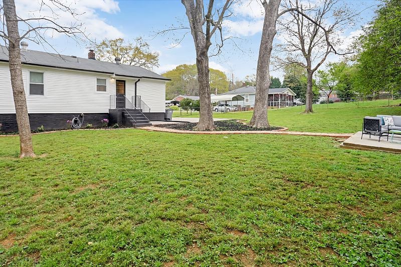 Fully fenced backyard