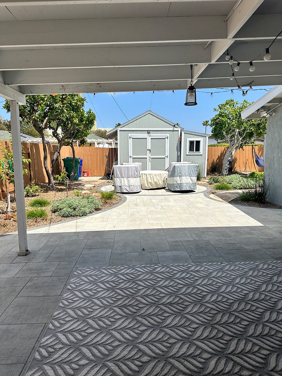 Shared patio with fire pit