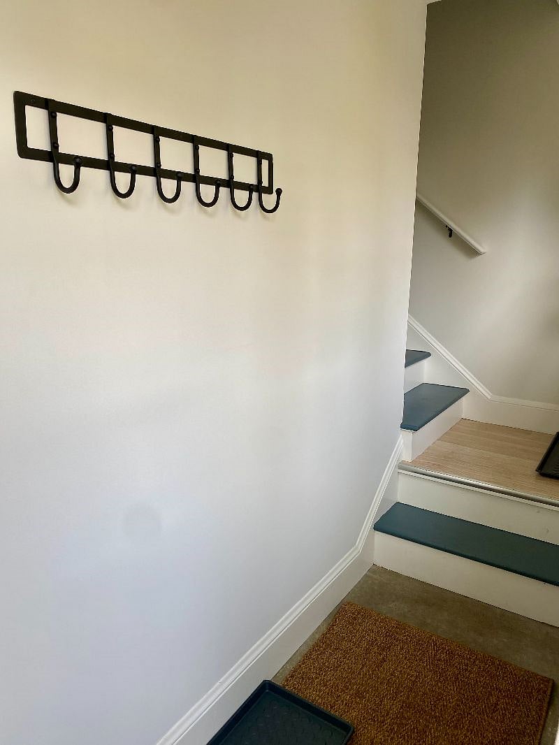 Hooks for coats and trays for shoes