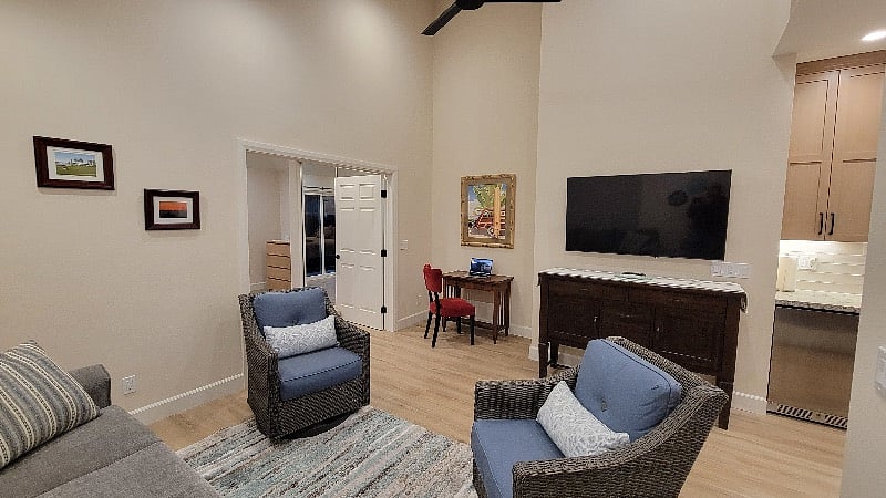 55" Large screen Smart TV with access to Netflix and Amazon Prime.