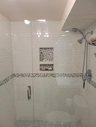 large walk-in shower