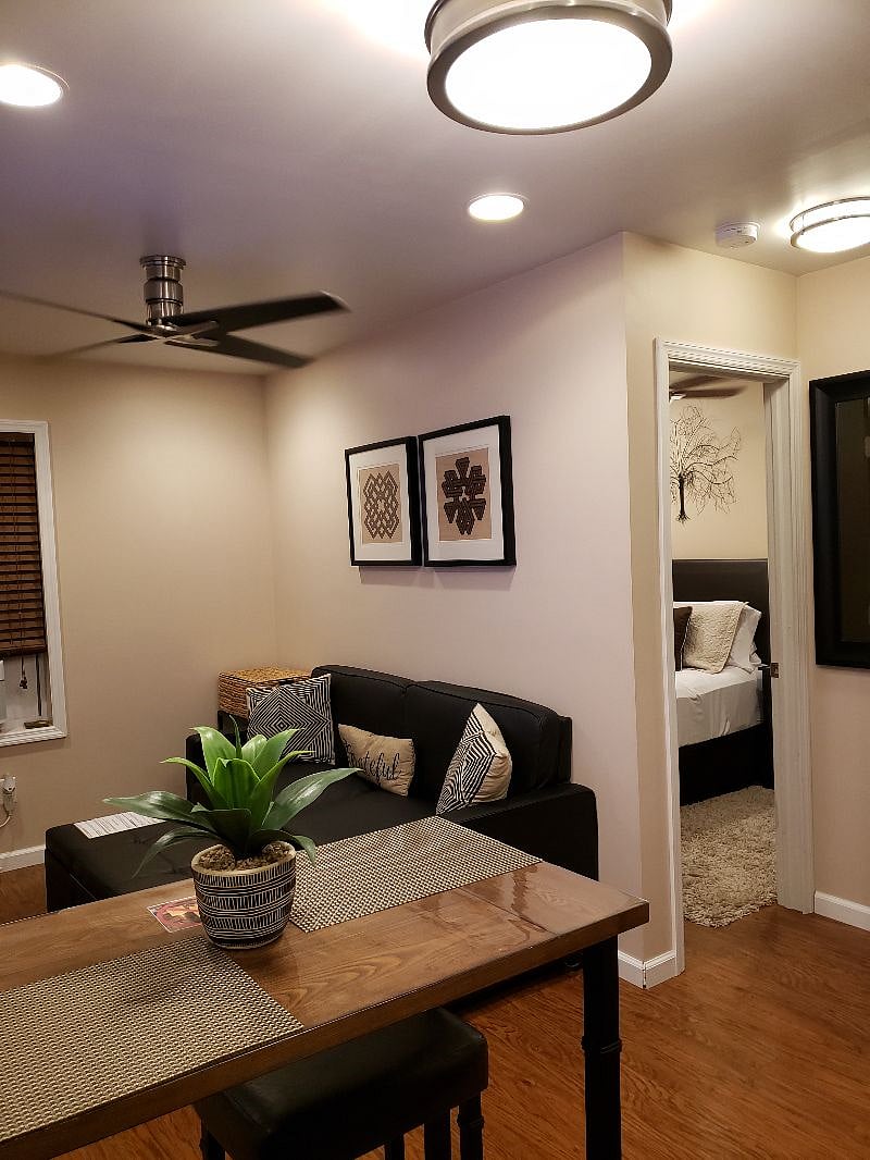 Livingroom with pull out queen bed if you have guests