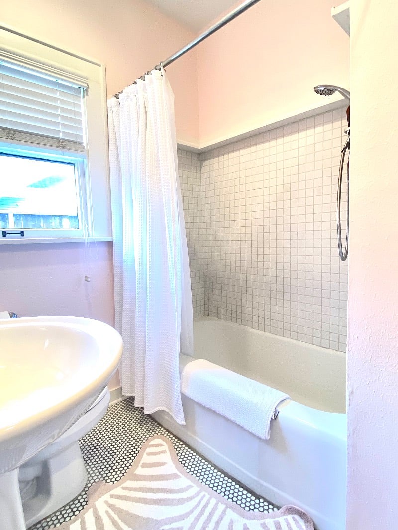 View of shower/tub.