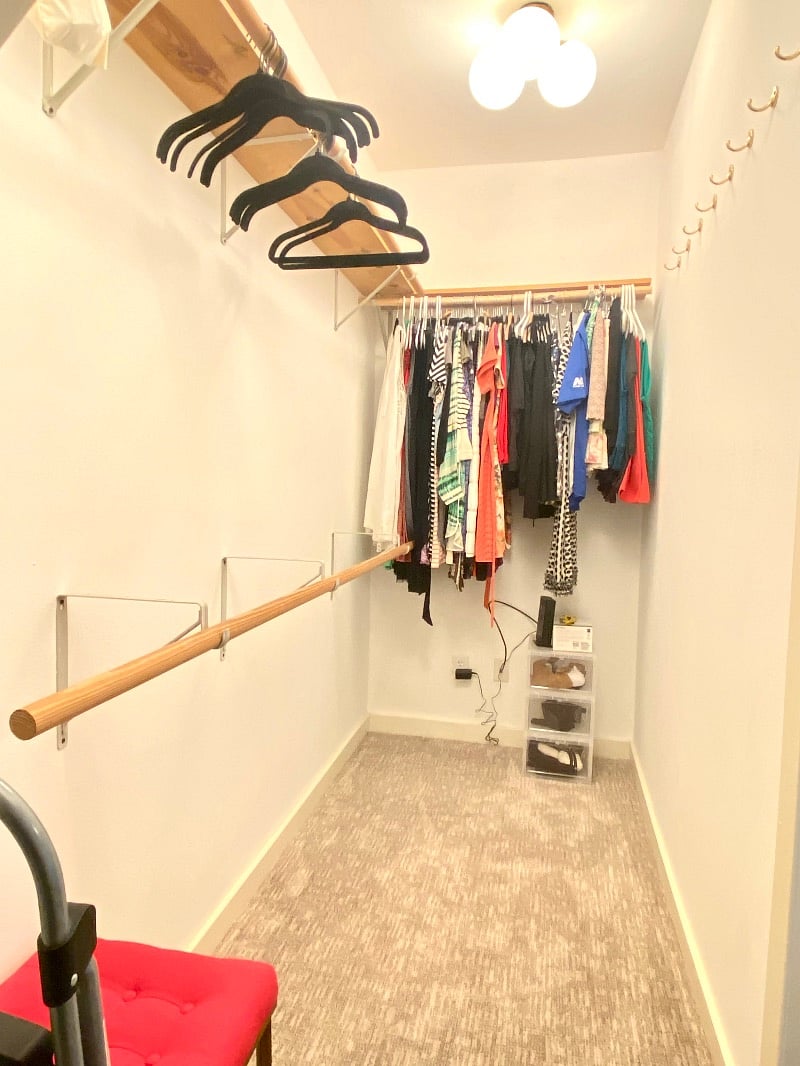 Large walk-in closet off of primary suite.