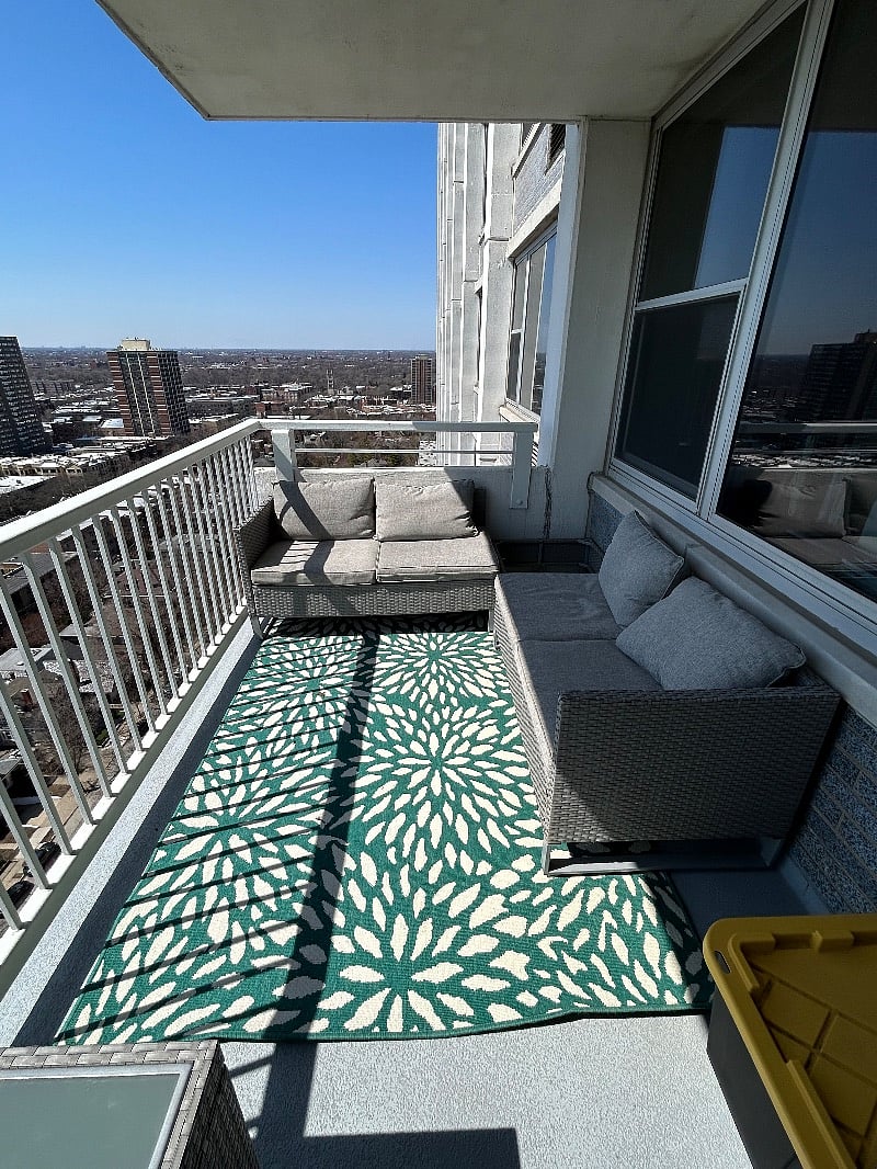 shared balcony with seating