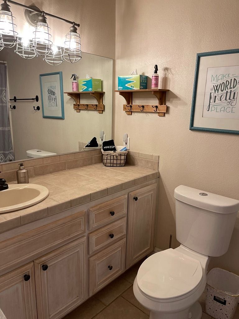 The bathroom.