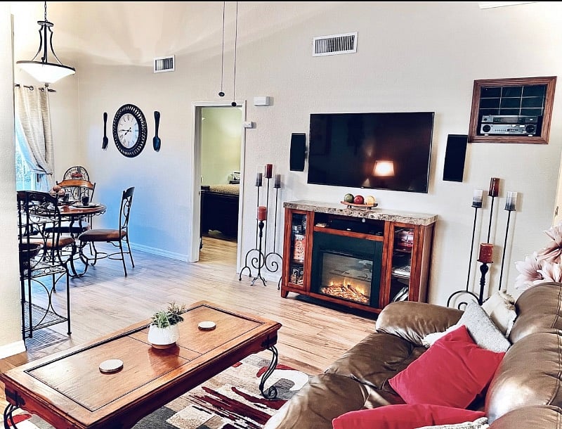 Entertainment TV & elec. fireplace