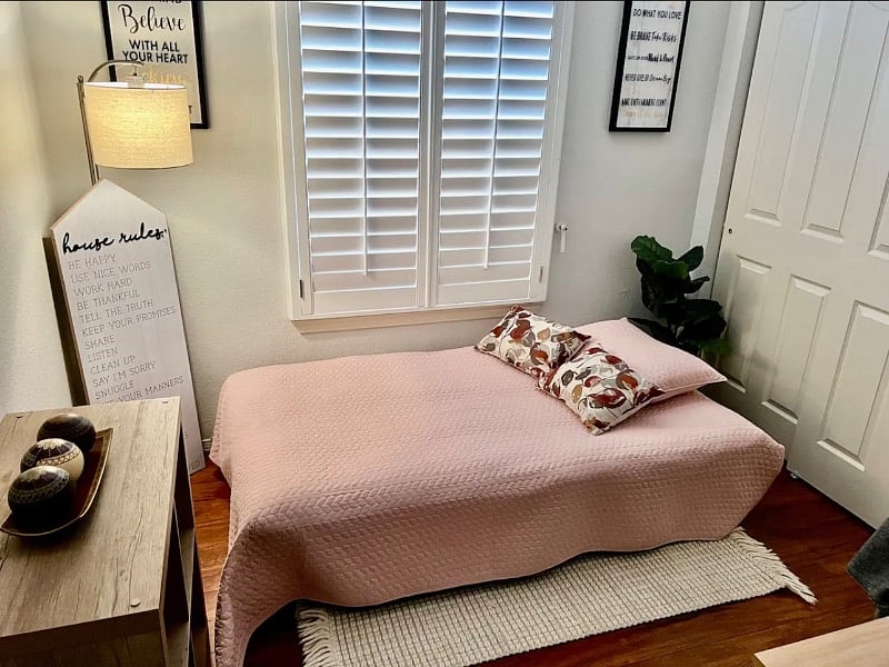 Single convertible futon for extra sleeping space