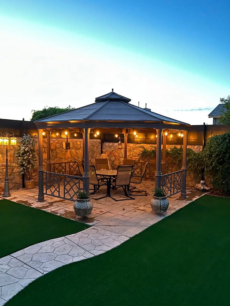 Gazebo with lights
