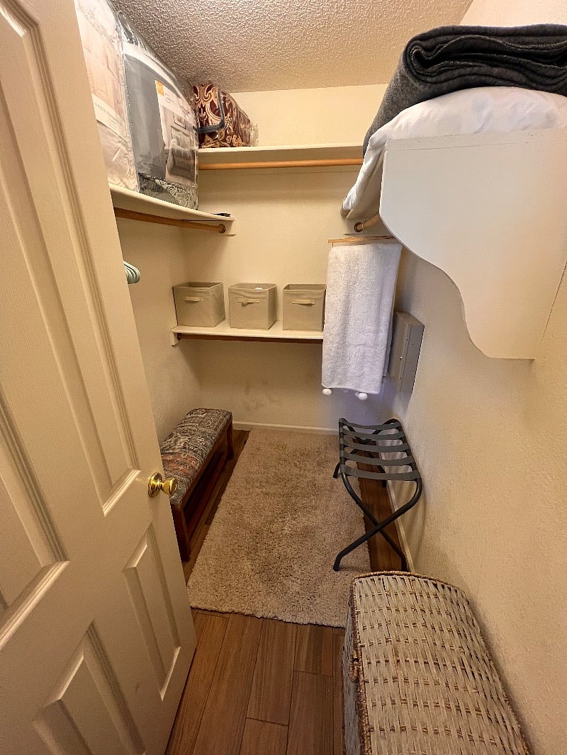 Walking closet in master room