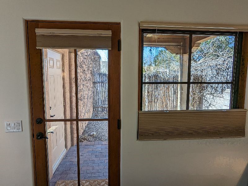 view out to front portal/sitting area