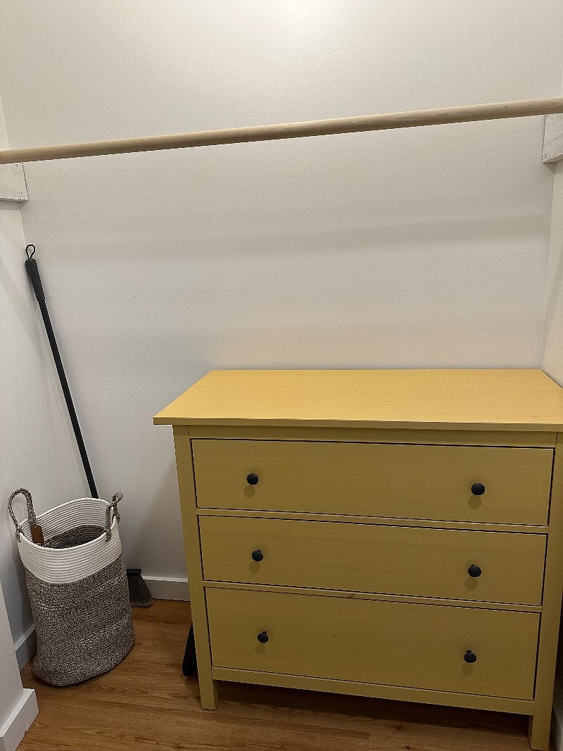 Closet with dresser