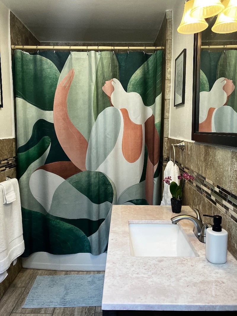 Tub-shower combo.