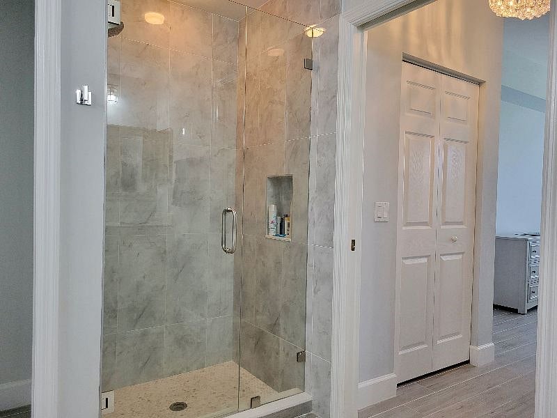 Updated granite shower