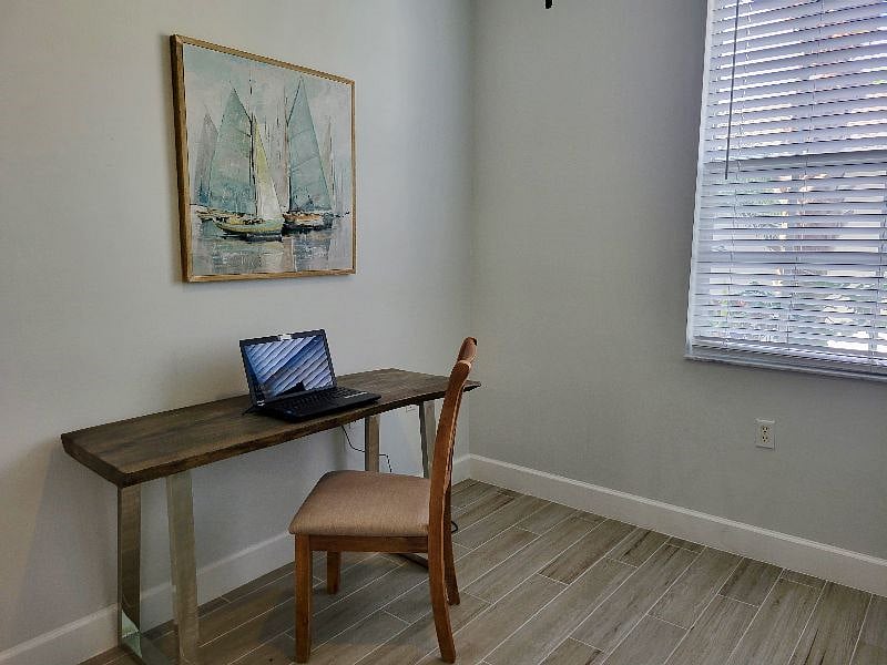 Quiet workspace in separate study